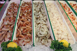 shrimps at Seafood USA